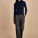 polo a costine in lana merino MIL LAU3 E21210 BLU milaura 