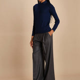 polo a costine in lana merino MIL LAU3 E21210 BLU milaura 