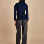 polo a costine in lana merino MIL LAU3 E21210 BLU milaura 