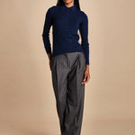polo a costine in lana merino MIL LAU3 E21210 BLU milaura 