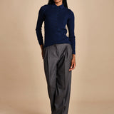 polo a costine in lana merino MIL LAU3 E21210 BLU milaura 
