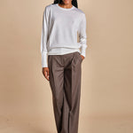 girocollo over in lana merino MIL LAU5BIS E14031 BIANCO milaura 