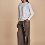 girocollo over in lana merino MIL LAU5BIS E14031 BIANCO milaura 