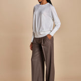 girocollo over in lana merino MIL LAU5BIS E14031 BIANCO milaura 