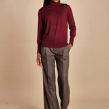 dolcevita over in lana merinos MIL LAU5 E14015 BORDEAUX milaura 