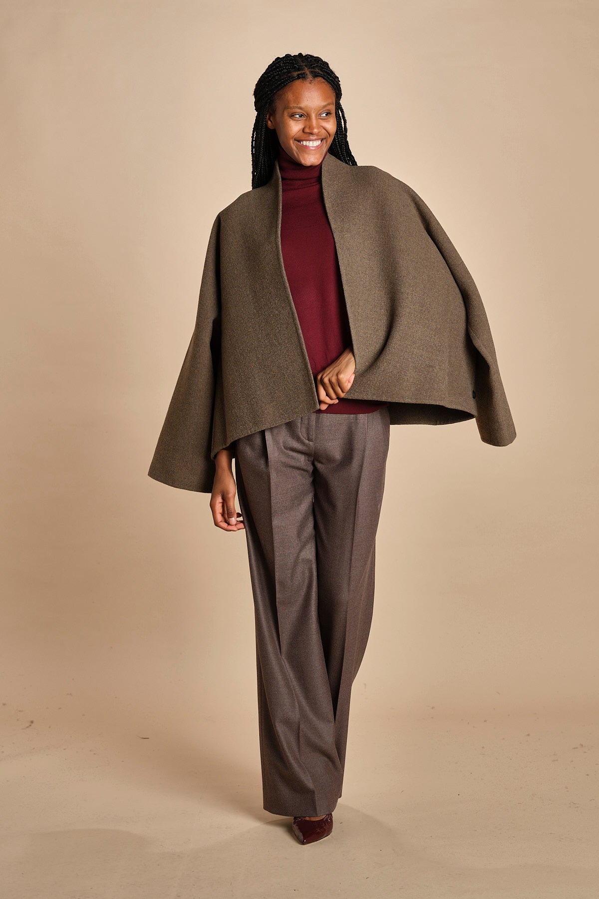 dolcevita over in lana merinos MIL LAU5 E14015 BORDEAUX milaura 