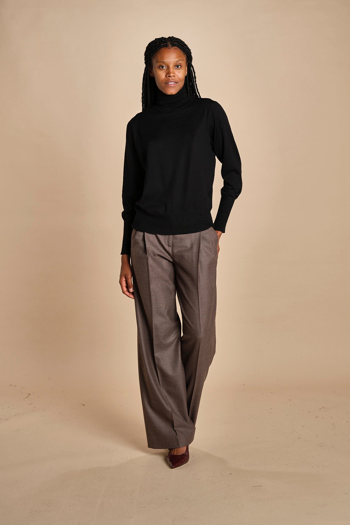 dolcevita over in lana merinos MIL LAU5 E14035 NERO milaura 