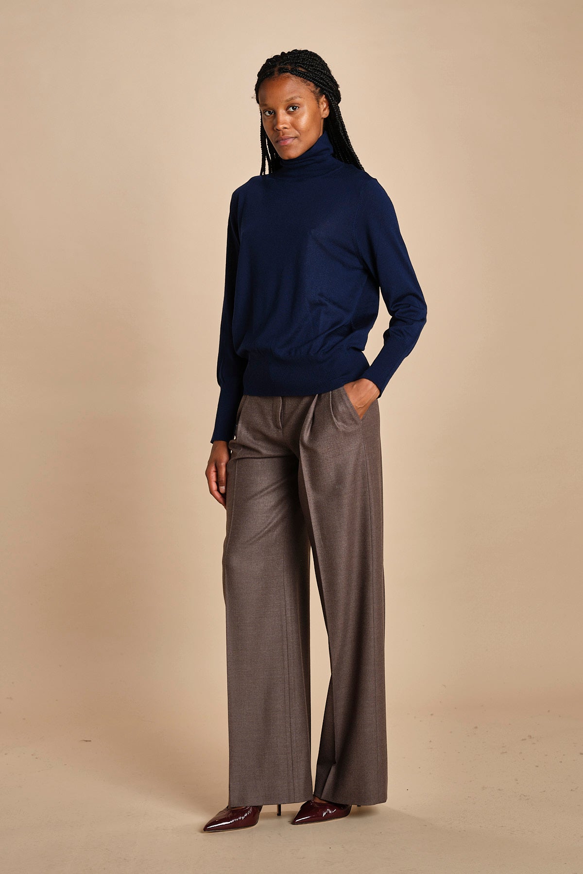 dolcevita over in lana merinos MIL LAU5 E21210 BLU milaura 