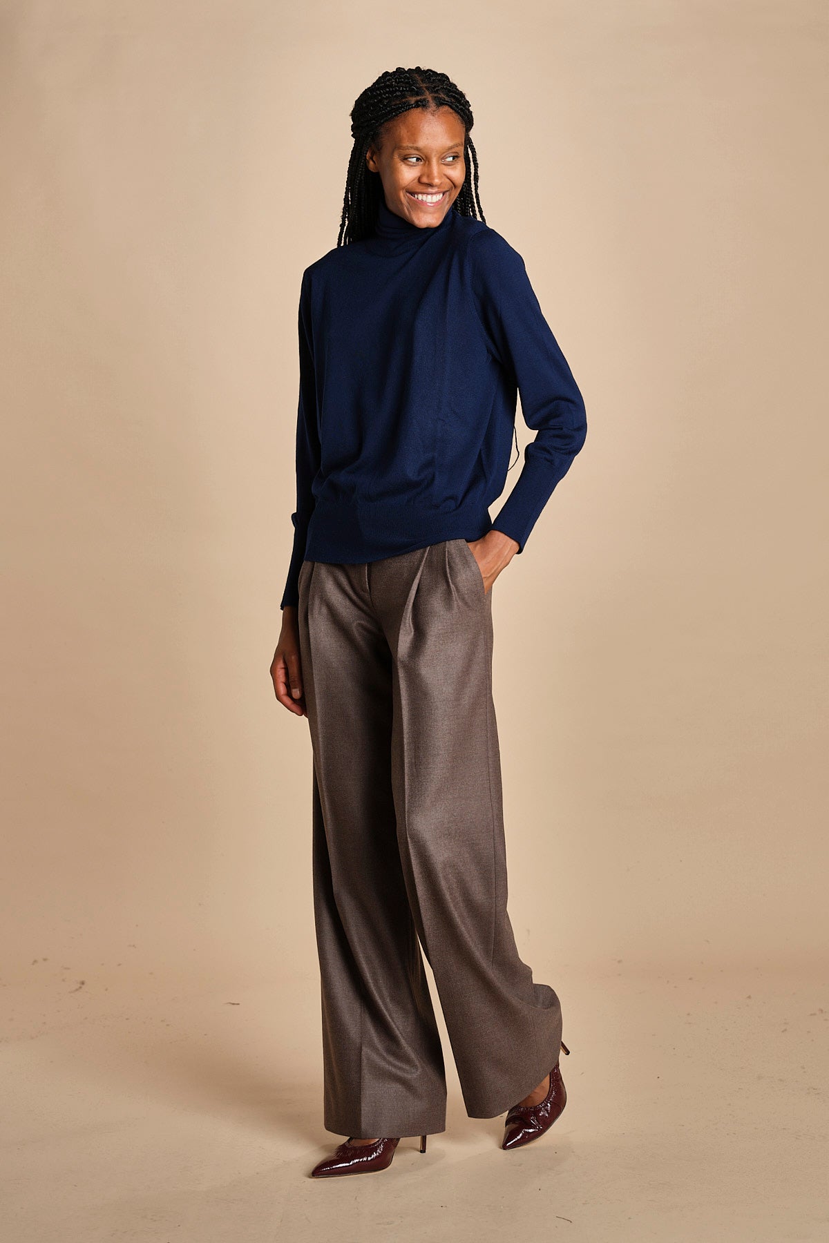 dolcevita over in lana merinos MIL LAU5 E21210 BLU milaura 