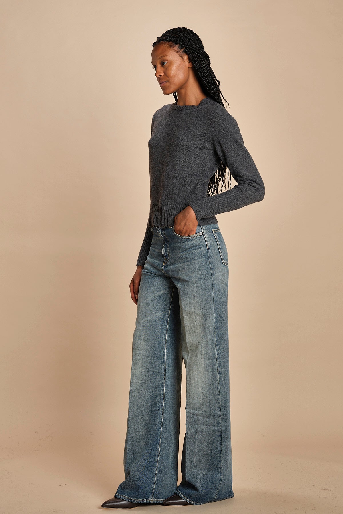 girocollo slim by milaura. d2501005 871 GRIGIO milaura 