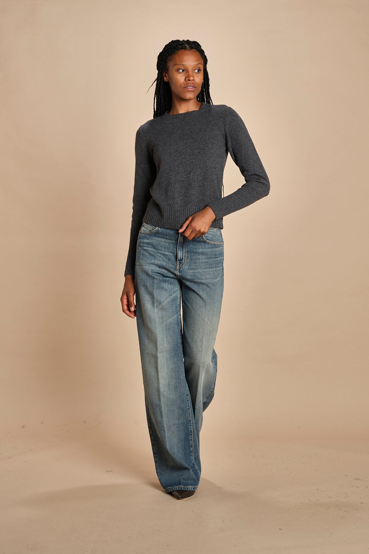 girocollo slim by milaura. d2501005 871 GRIGIO milaura 