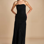 abito bustier e tulle. DR226 BLACK misha 