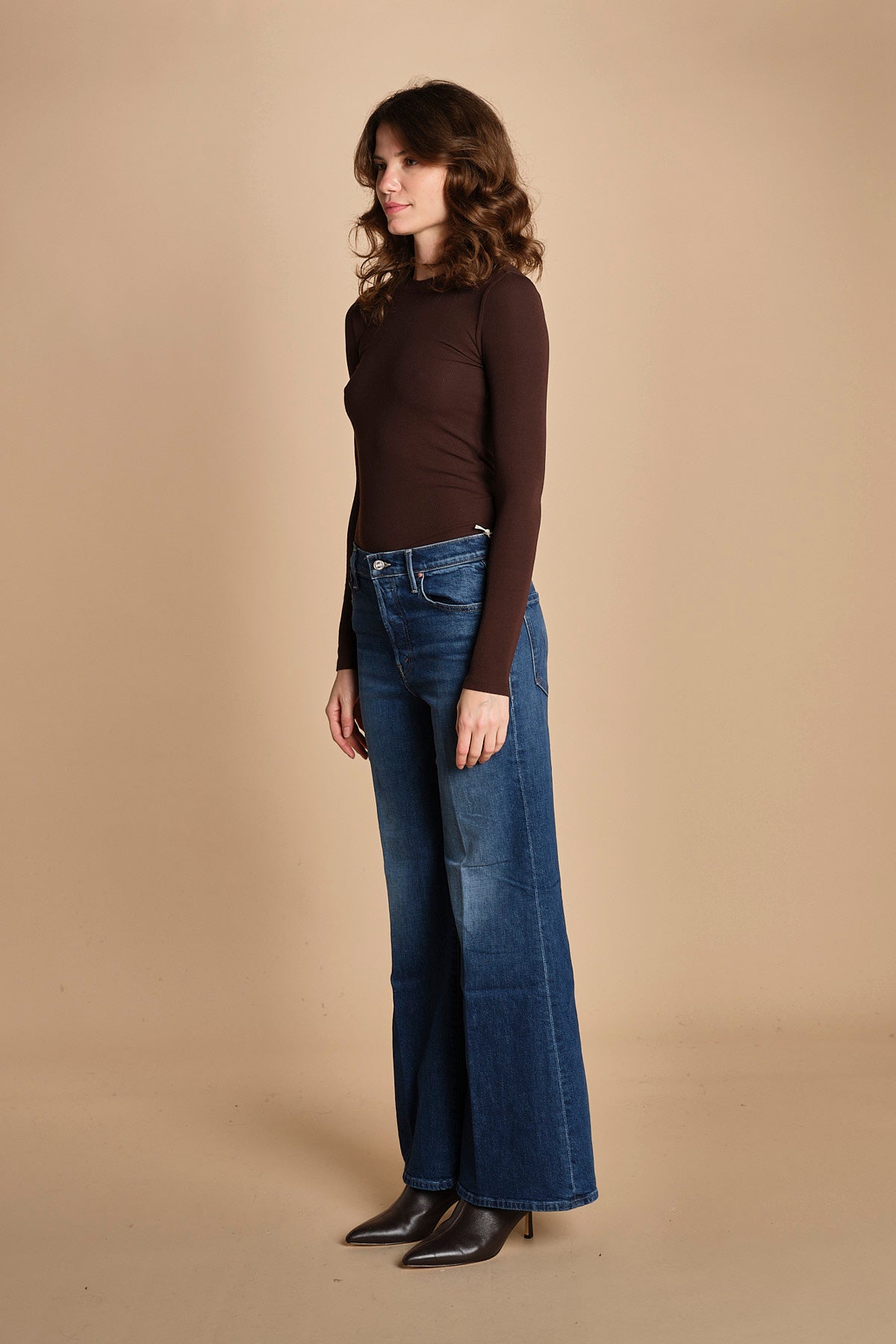 denim a zampa con bottoni 10115-259_A THE TOMCAT ROLLER SKIMP PFI (PERFECLY IMPERFETC) mother 