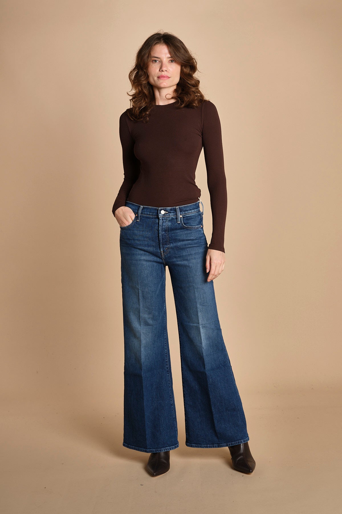 denim a zampa con bottoni 10115-259_A THE TOMCAT ROLLER SKIMP PFI (PERFECLY IMPERFETC) mother 
