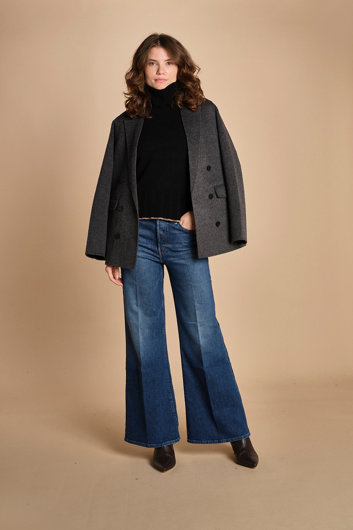 denim a zampa con bottoni 10115-259_A THE TOMCAT ROLLER SKIMP PFI (PERFECLY IMPERFETC) mother 