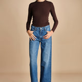 denim loose con ciliegie 1888G THE DODGER ANKLE 313 mother 