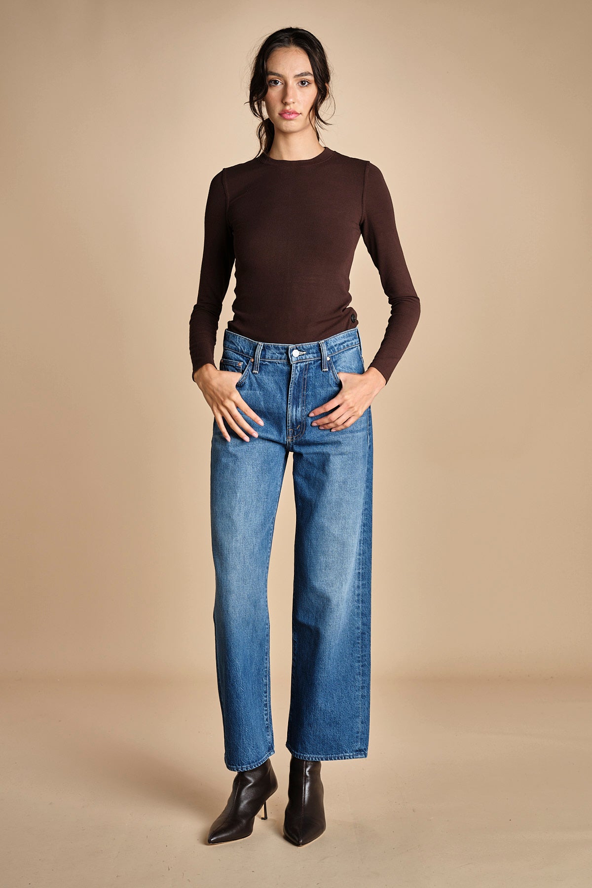 denim loose con ciliegie 1888G THE DODGER ANKLE 313 mother 