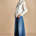 camicia denim con disegni ricamati 21126 THE ALL MY EXES 1494 mother 