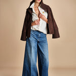 camicia denim con disegni ricamati 21126 THE ALL MY EXES 1494 mother 