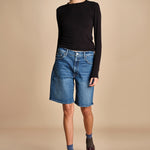bermuda in denim 4862 THE UNDERCOVER BERMUDA SHORT 259 mother 