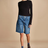 bermuda in denim 4862 THE UNDERCOVER BERMUDA SHORT 259 mother 