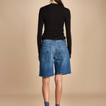 bermuda in denim 4862 THE UNDERCOVER BERMUDA SHORT 259 mother 