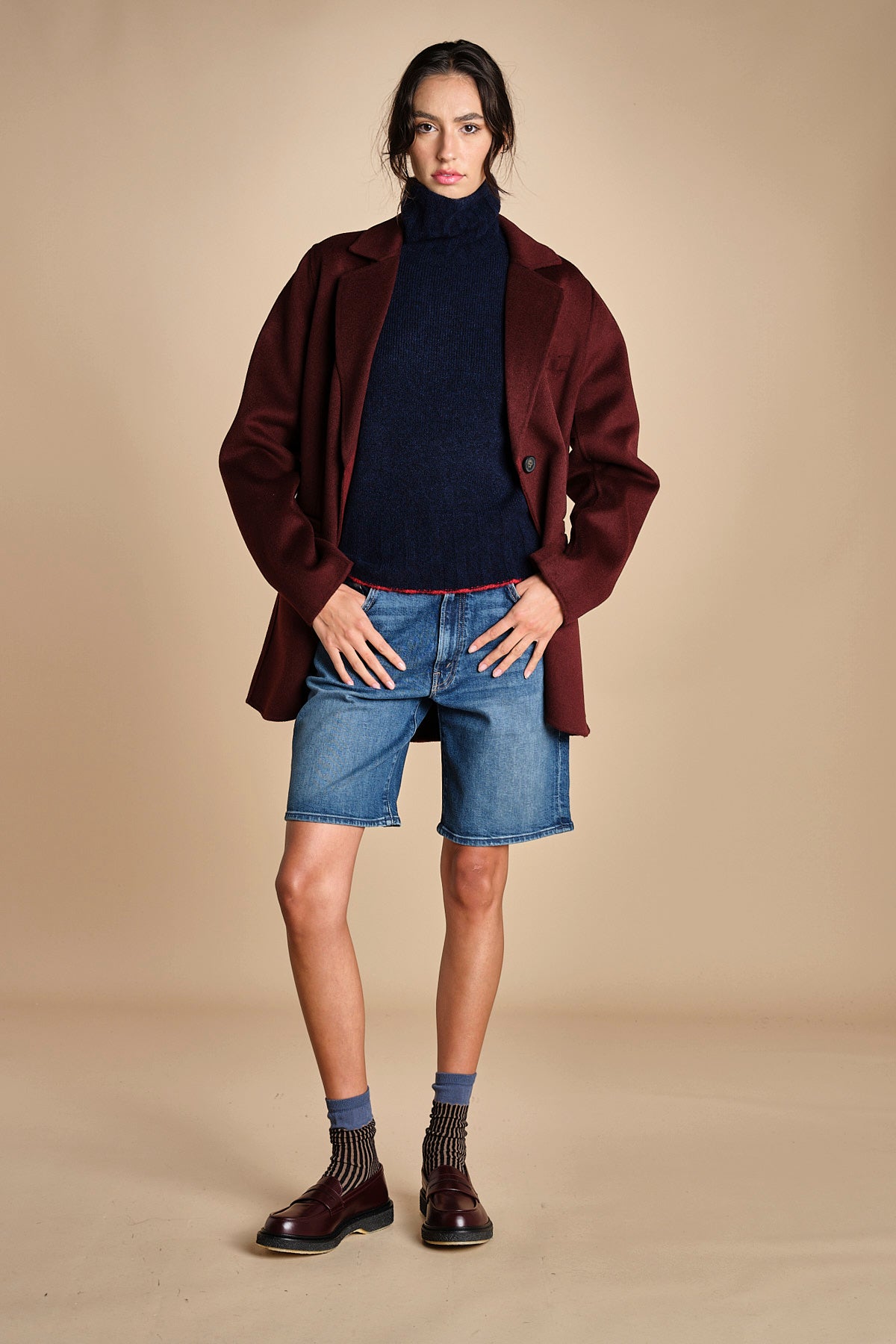bermuda in denim 4862 THE UNDERCOVER BERMUDA SHORT 259 mother 