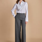 pantalone in tela lana B031-3047-8737 GRIGIO n21 