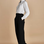 pantalone gessato in gabardine B0415248 R911 n21 