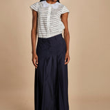 gonna lunga a pieghe C12230166479 BLU n21 