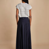 gonna lunga a pieghe C12230166479 BLU n21 