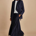 gonna lunga a pieghe C12230166479 BLU n21 