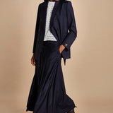 gonna lunga a pieghe C12230166479 BLU n21 