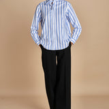 camicia girocollo a righe con bandana G0315249 R1D1 n21 