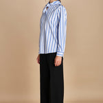 camicia girocollo a righe con bandana G0315249 R1D1 n21 