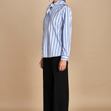camicia girocollo a righe con bandana G0315249 R1D1 n21 