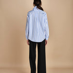 camicia girocollo a righe con bandana G0315249 R1D1 n21 