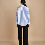 camicia girocollo a righe con bandana G0315249 R1D1 n21 
