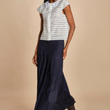 camicia a maniche corte con rouches e smerli G04152011102 BIANCO n21 