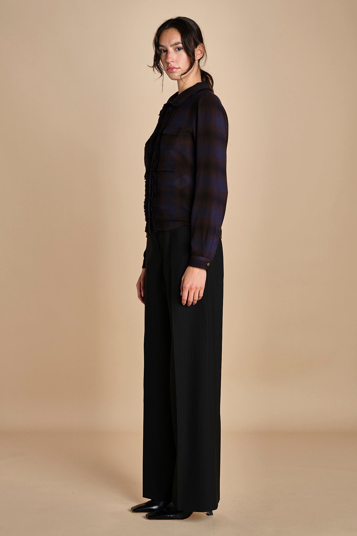 camicia a quadri con taschine G0513081 Q291 n21 