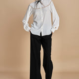 camicia con inserti in pizzo G0625111 1102 n21 