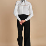 camicia con inserti in pizzo G0625111 1102 n21 