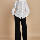 camicia in seta con rouches G0725111 1102 n21 
