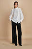camicia in seta con rouches