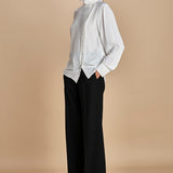 camicia in seta con rouches G0725111 1102 n21 