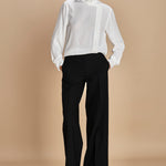 camicia in seta con rouches G0725111 1102 n21 