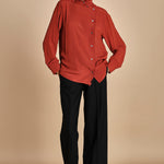camicia in seta con rouches G0725111 3495 n21 