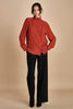 camicia in seta con rouches