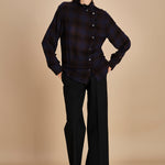 camicia a quadri con rouches G0743081 Q291 n21 