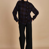 camicia a quadri con rouches G0743081 Q291 n21 